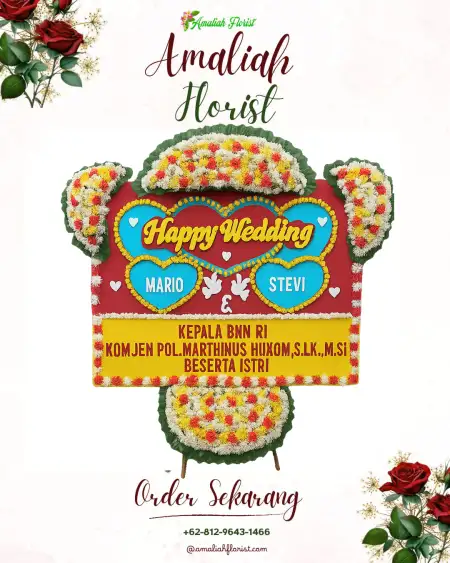 Papan Bunga Pernikahan Sendangsari